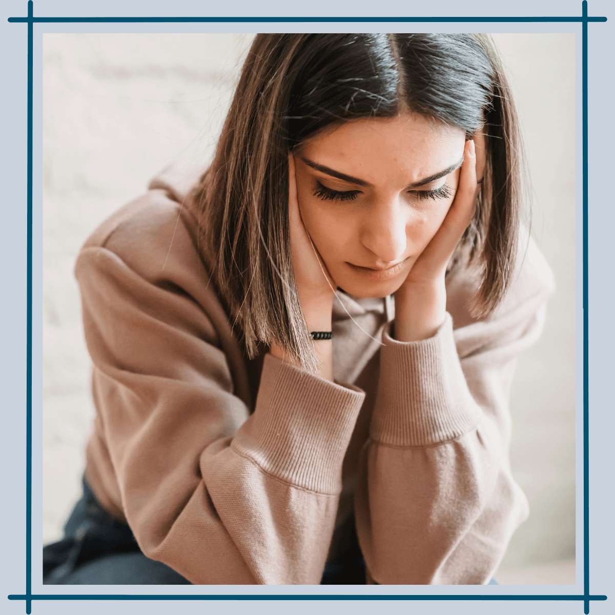 Overwhelmed professional woman